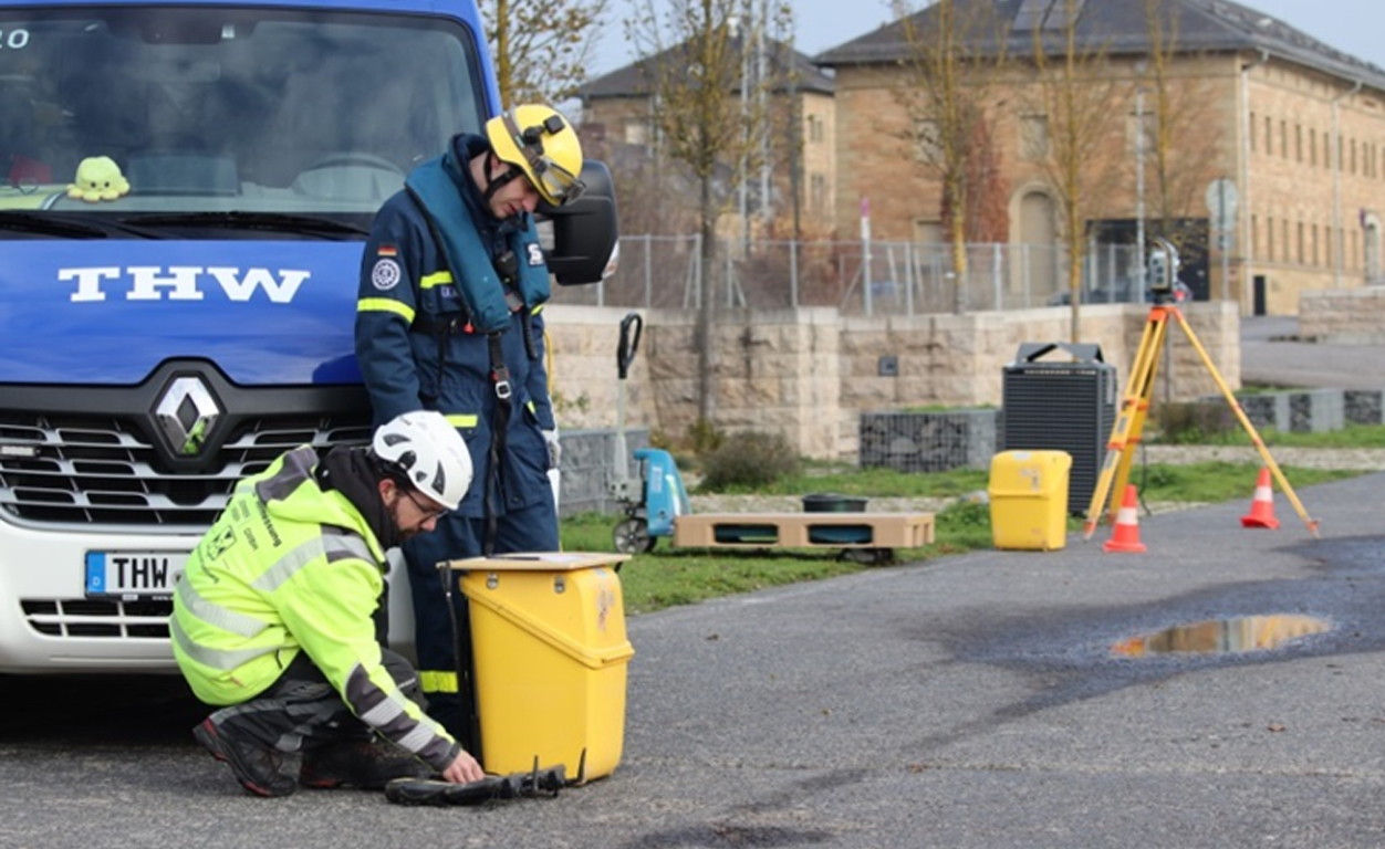 Pollerübung THW Schweinfurt